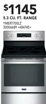 RONA Maytag 5.3 cu. ft. range offer
