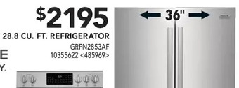 RONA Frigidaire gallery 28.8 cu. ft. refrigerator offer