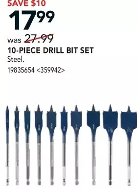 RONA 10-piece drill bit set offer