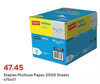Staples Staples multiuse paper offer