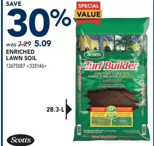 RONA Scotts enriched lawn soil offer
