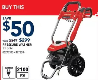 RONA Craftsman pressure washer offer