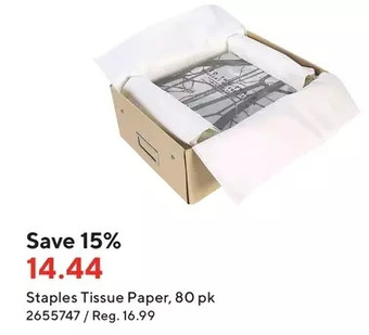 Staples Staples tissue paper offer