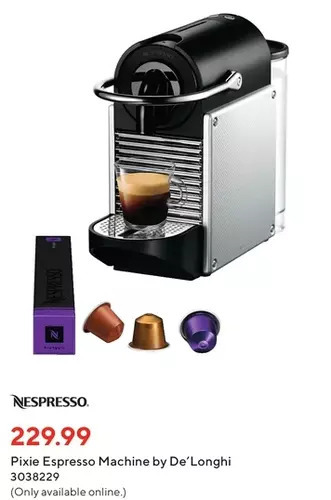 Staples Nespresso pixie espresso machine by de'longhi offer