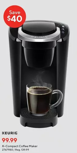 Staples Keurig k-compact coffee maker offer