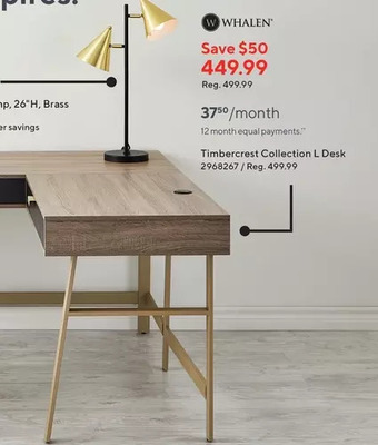 Staples Whalen timbercrest collection l desk offer