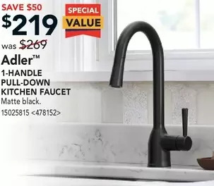 RONA Moen adler 1-handle pull-down kitchen faucet offer