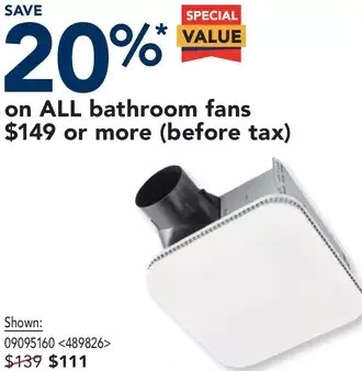 RONA Bathroom fans offer
