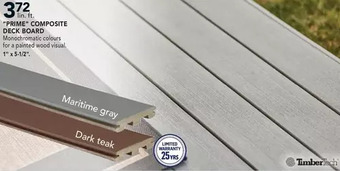 RONA Timbertech prime composite deck board offer