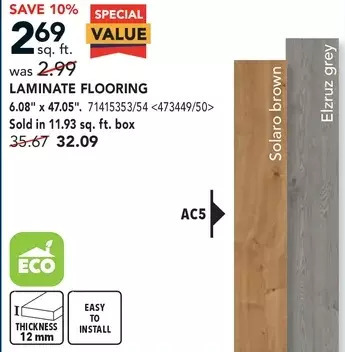 RONA Laminate flooring offer