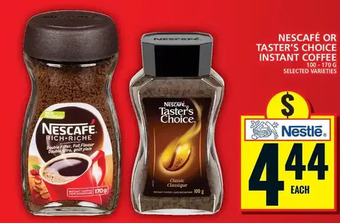 Food Basics Nescafé or taster's choice instant coffee offer