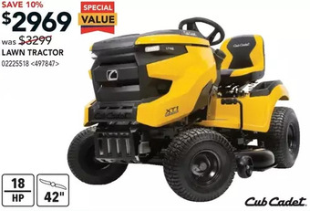 RONA Cub cadet lawn tractor offer