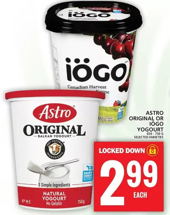 Food Basics Astro original or iögo yogourt offer
