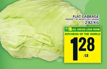 Food Basics Flat cabbage offer