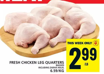 Food Basics Fresh chicken leg quarters offer