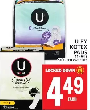 Food Basics U by kotex pads offer
