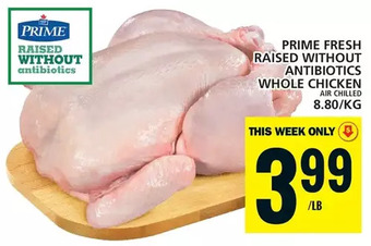 Food Basics Prime fresh raised without antibiotics whole chicken offer