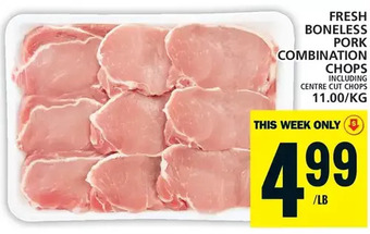 Food Basics Fresh boneless pork combination chops offer