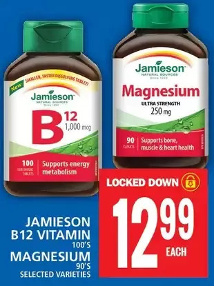 Food Basics Jamieson b12 vitamin | magnesium offer