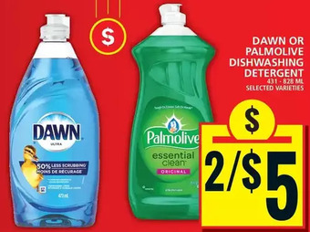 Food Basics Dawn or palmolive dishwashing detergent offer