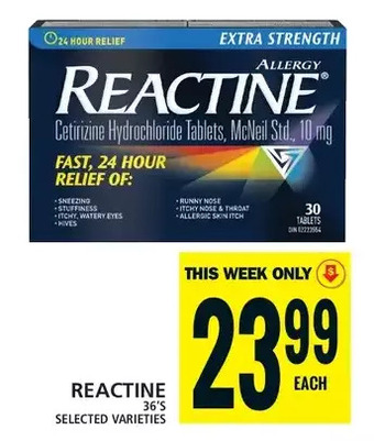 Food Basics Reactine offer
