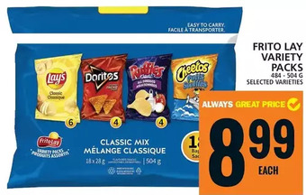 Food Basics Frito lay variety packs offer