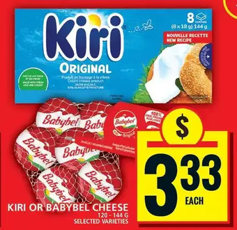 Food Basics Kiri or babybel cheese offer