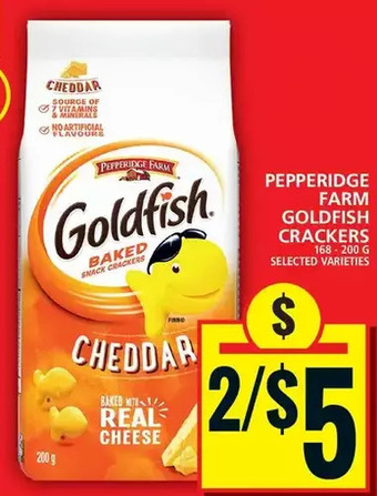 Food Basics Pepperidge farm goldfish crackers offer