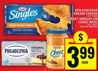 Food Basics Philadelphia cream cheese | kraft singles or cheez whiz offer
