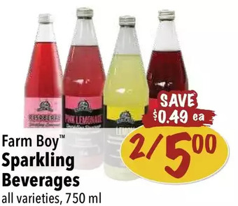 Farm Boy Farm boy sparkling beverages offer