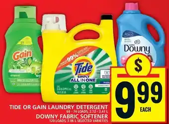 Food Basics Tide or gain laundry detergent | downy fabric softener offer