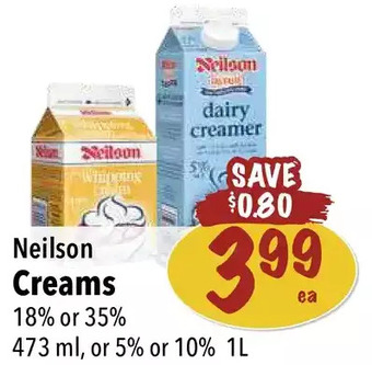 Farm Boy Neilson creams offer