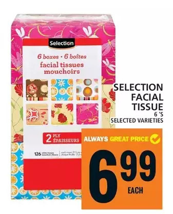 Food Basics Selection facial tissue offer