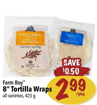 Farm Boy Farm boy 8 tortilla wraps offer
