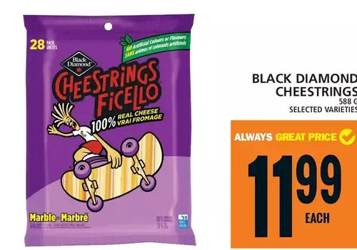 Food Basics Black diamond cheestrings offer