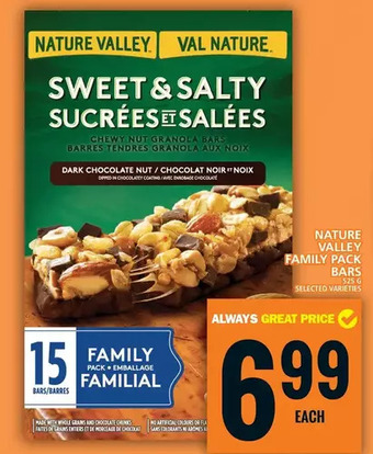Food Basics Nature valley family pack bars offer