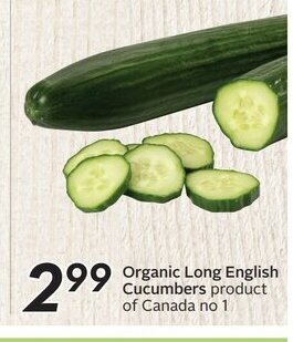 Sobeys Organic Long English Cucumbers offer