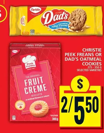 Food Basics Christie peek freans or dad's oatmeal cookies offer
