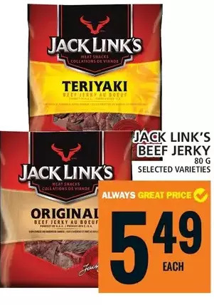 Food Basics Jack link's beef jerky offer