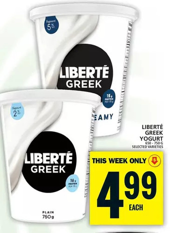Food Basics Liberté greek yogurt offer