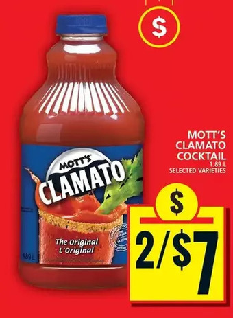 Food Basics Mott's clamato cocktail offer