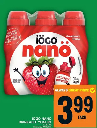Food Basics Iögo nanö drinkable yogurt offer
