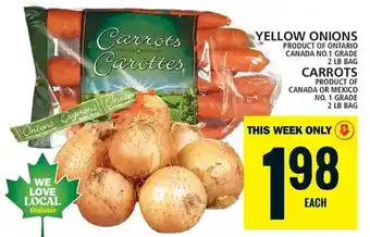 Food Basics Yellow onions | carrots offer