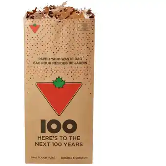 Canadian Tire Yard waste 2-play paper bags | compostable 2-ply leaf bags offer