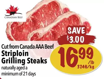 Farm Boy Striploin grilling steaks offer
