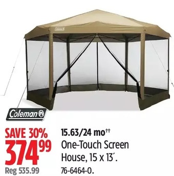 Canadian Tire Coleman one-touch screen house, 15 x 13' offer
