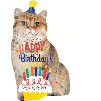 Canadian Tire Giant cat birthday balloon, 18 x 33 offer