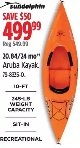 Canadian Tire Sundolphin aruba kayak offer
