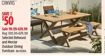 Canadian Tire Canvas belwood and mercier outdoor dining furniture offer