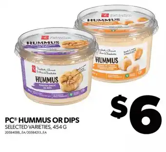 Real Canadian Superstore Pc hummus or dips offer